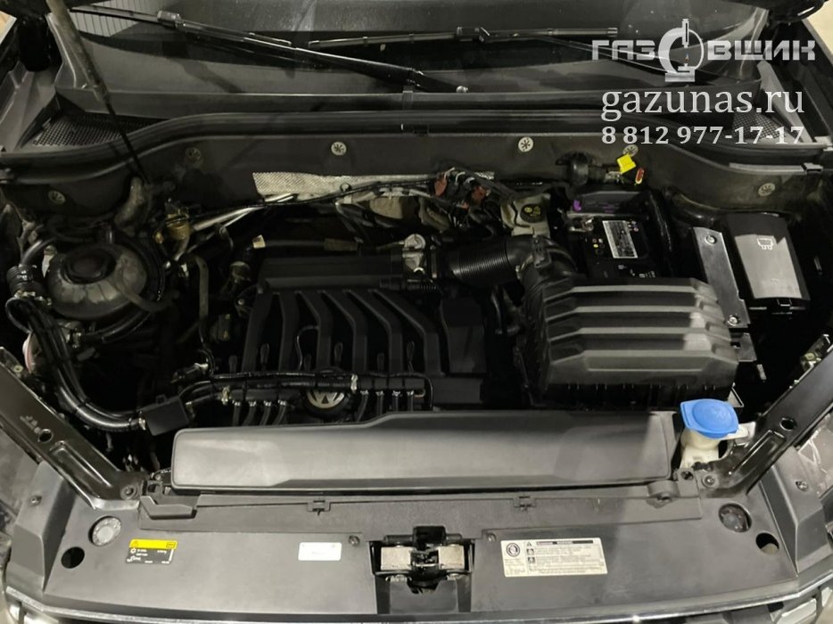 Установка ГБО на Volkswagen Teramont (СА1) I (дорестайл) 3.6FSI (249 л.с.) 2019 г.в. на CDVC переоборудован для использования в качестве моторного топлива сжиженного нефтяного газа (пропан-бутан)