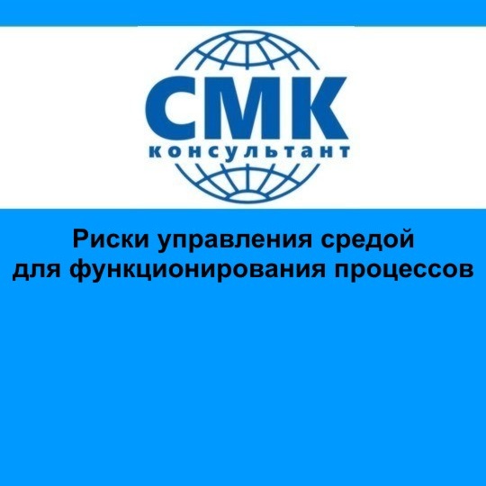 Риски управления средой для функционирования процессов