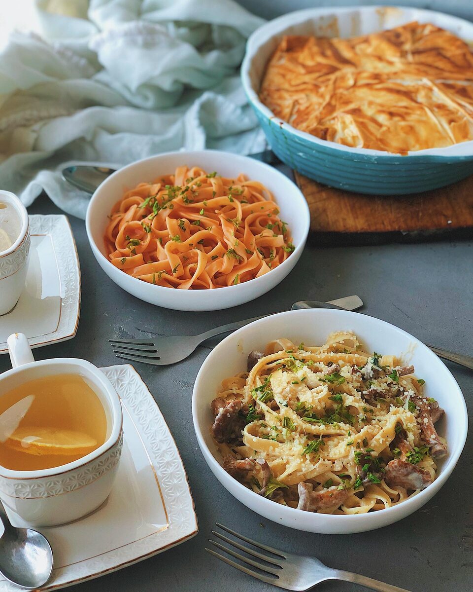 Рецепт пасты с лесными грибами