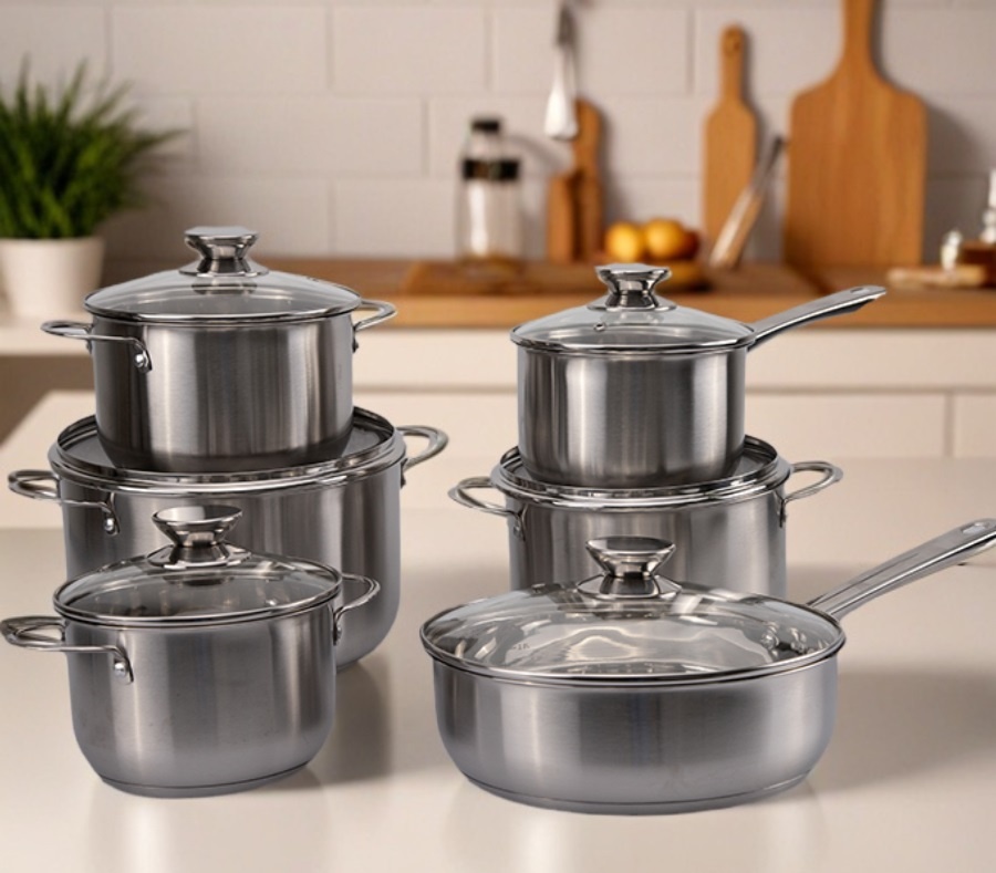 набор кастрюль из нержавеющей стали LoliDream из 12 предметов