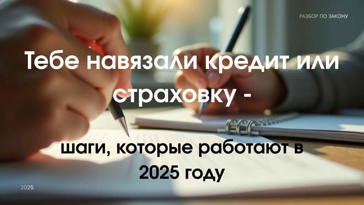 Пошаговая инструкция: как вернуть деньги за навязанную страховку и навязанные услуги банка.