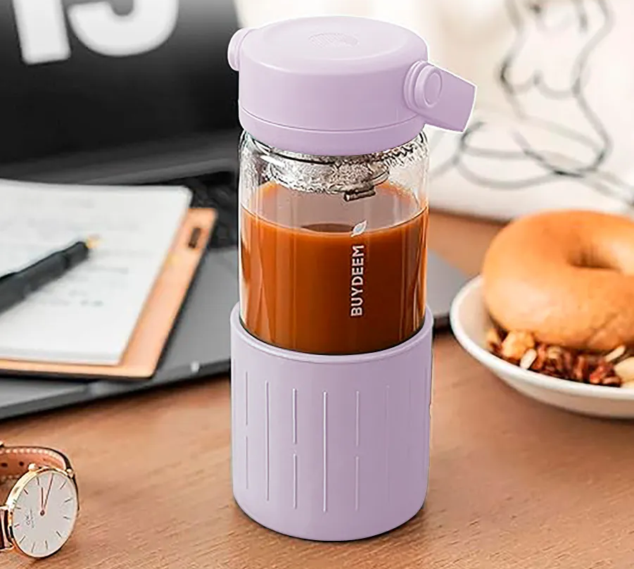 BUYDEEM Портативная бутылка с заварочным устройством, фиолетовый