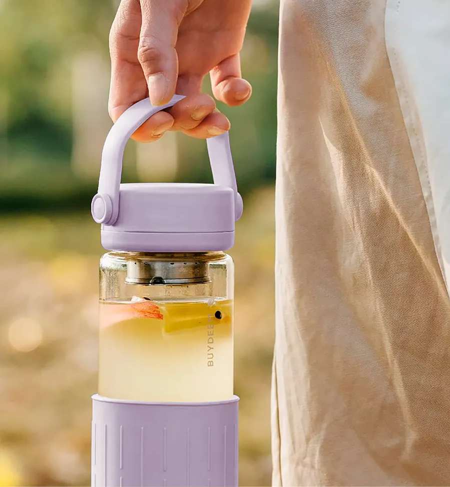 BUYDEEM Портативная бутылка с заварочным устройством, фиолетовый