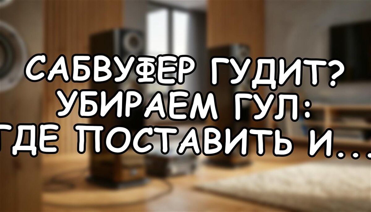Сабвуфер гудит? Убираем гул: где поставить и как настроить идеальный бас 🔊