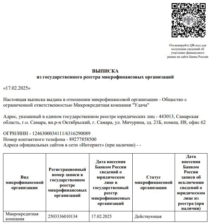 Свидетельство