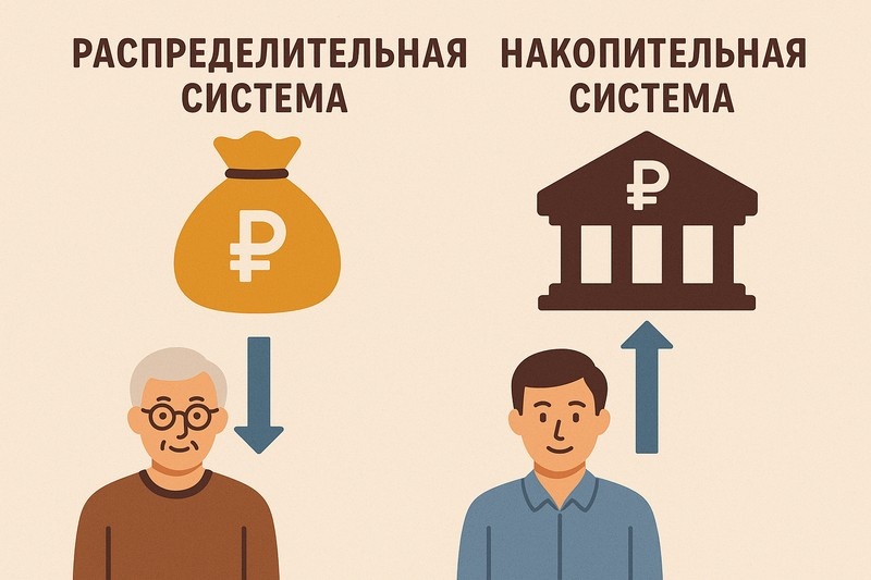 Распределительная и накопительная система пенсий