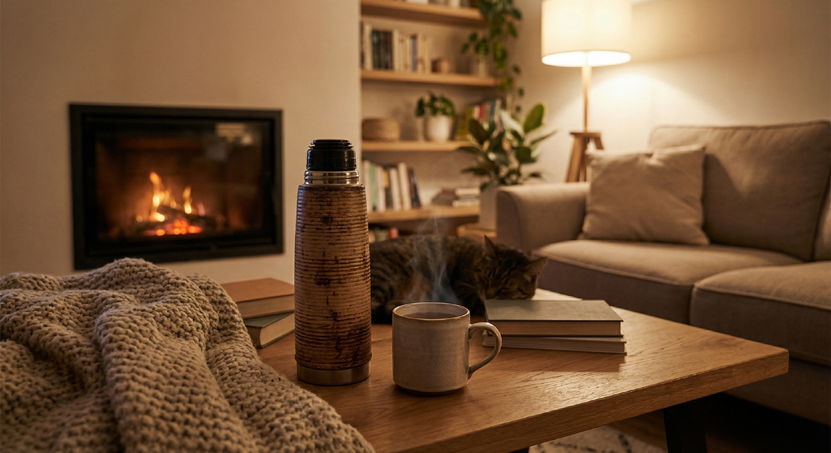 Момент тишины с горячим напитком