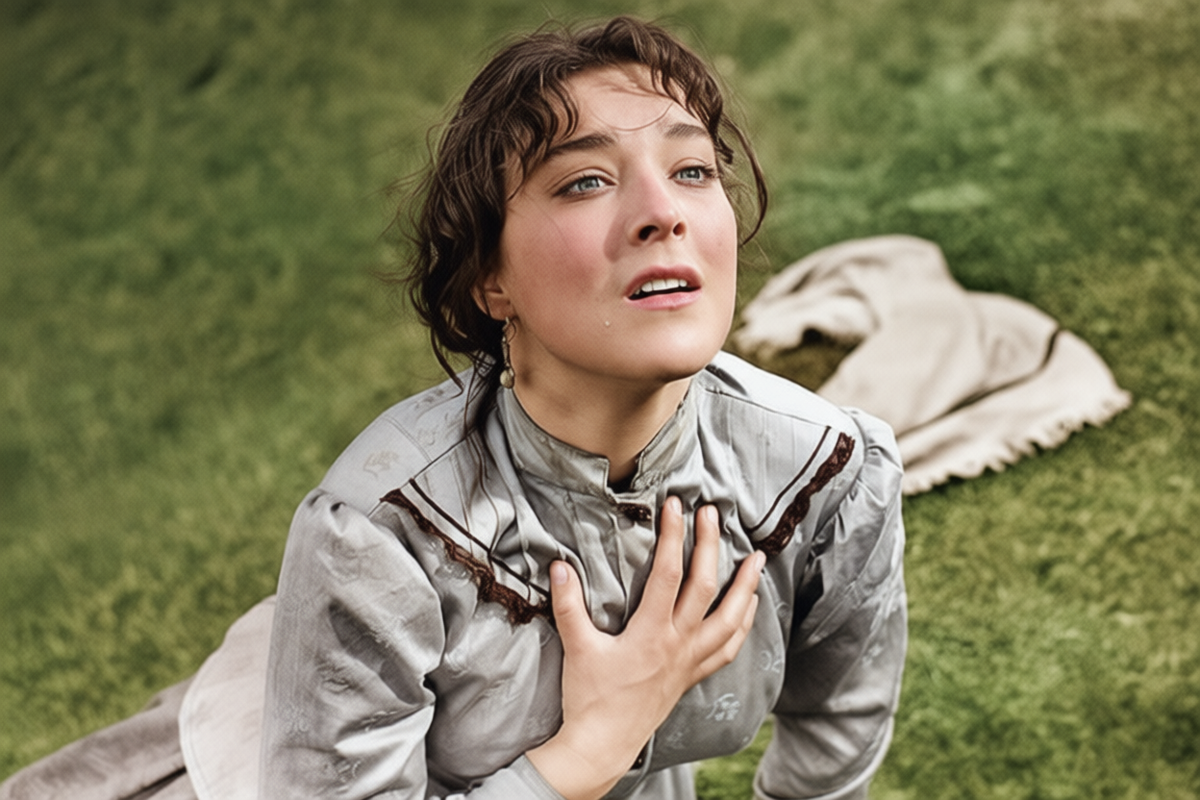 Александра Завьялова в фильме "Хлеб и розы"