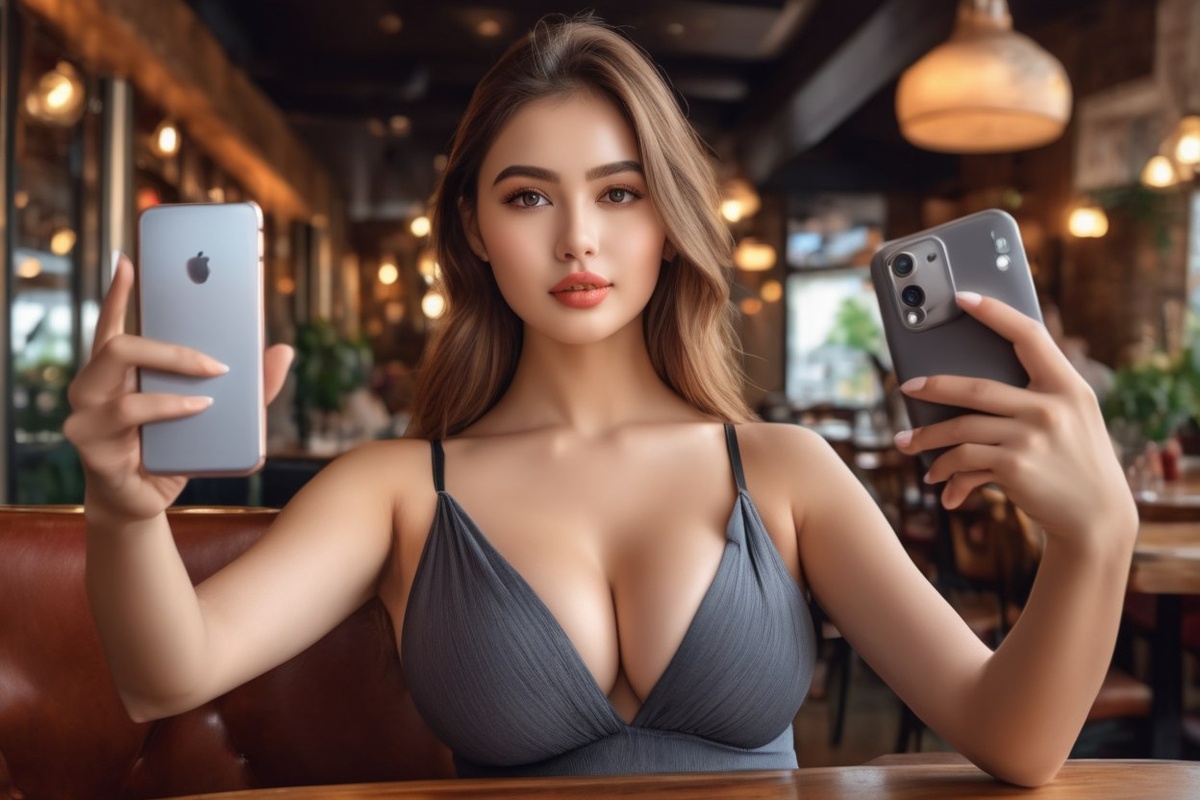 Не зря же я в ресторан пришла, надо отметиться, пополнить Нельзя грамм. Картинка сделана ИИ 