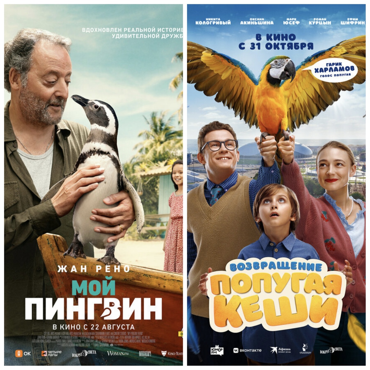 Оба кинофильма 2024 года. Афиши взяты на: ru.kinorium.com 