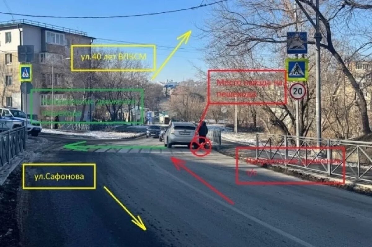    Toyota Prius сбила 11-летнюю школьницу на переходе во Владивостоке