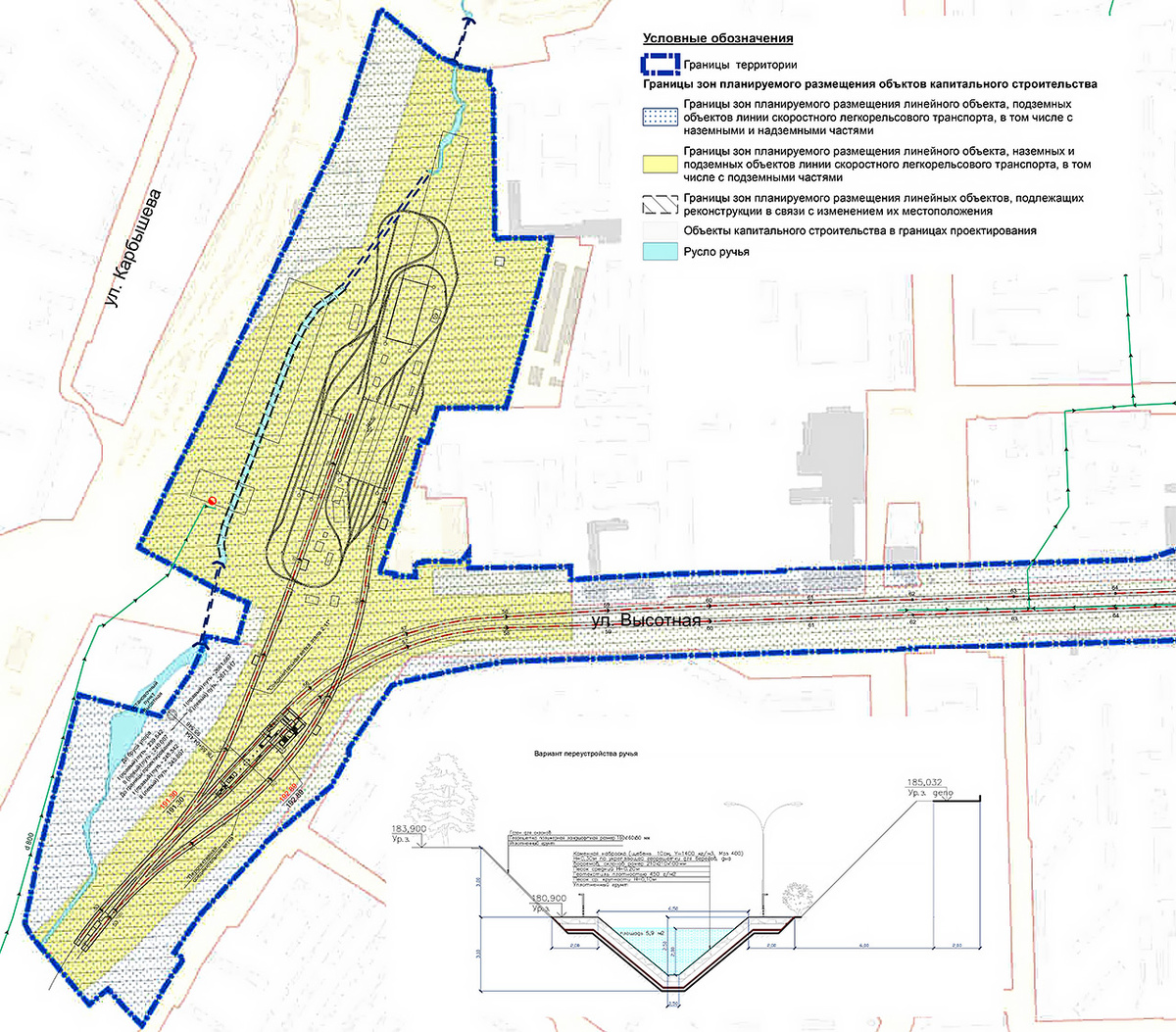     Схема станции Высотная и депо