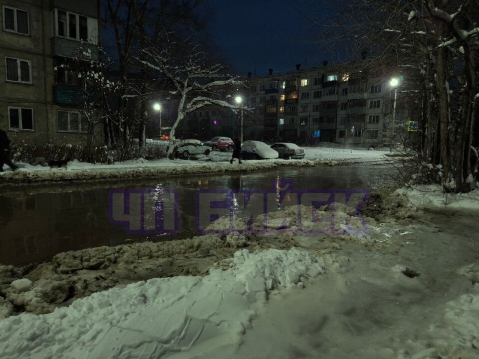    Потоп в бийских дворах. Источник: "ЧП Бийск"