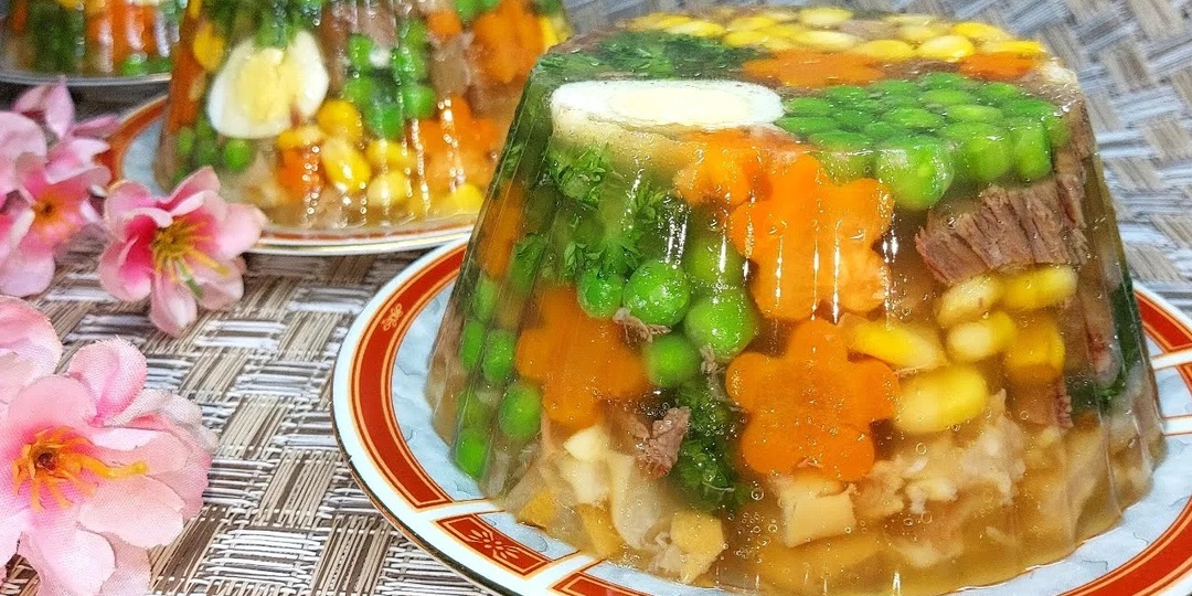 Без желатина! Эта закуска затмит все блюда на праздничном столе. Вкуснейший и очень красивый холодец.