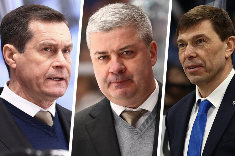    Ильнур Гизатуллин, Леонид Тамбиев и Алексей Кудашов (слева направо) / фото: hcadmiral.pro, dynamo.ru