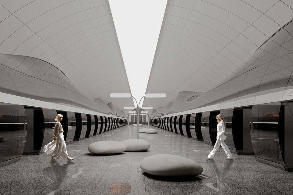    Интерьеры выполнят в серых и белых тонах. Фото: АО «Метропроект»