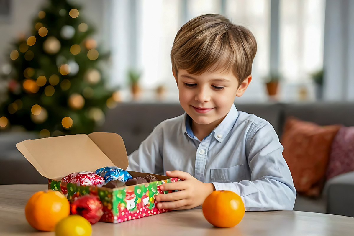 Стандартный подарок весом 300 граммов в среднем стоит 600 рублей.  Фото: Изображение сгенерировано с помощью ИИ / Маргарита Неклюдова