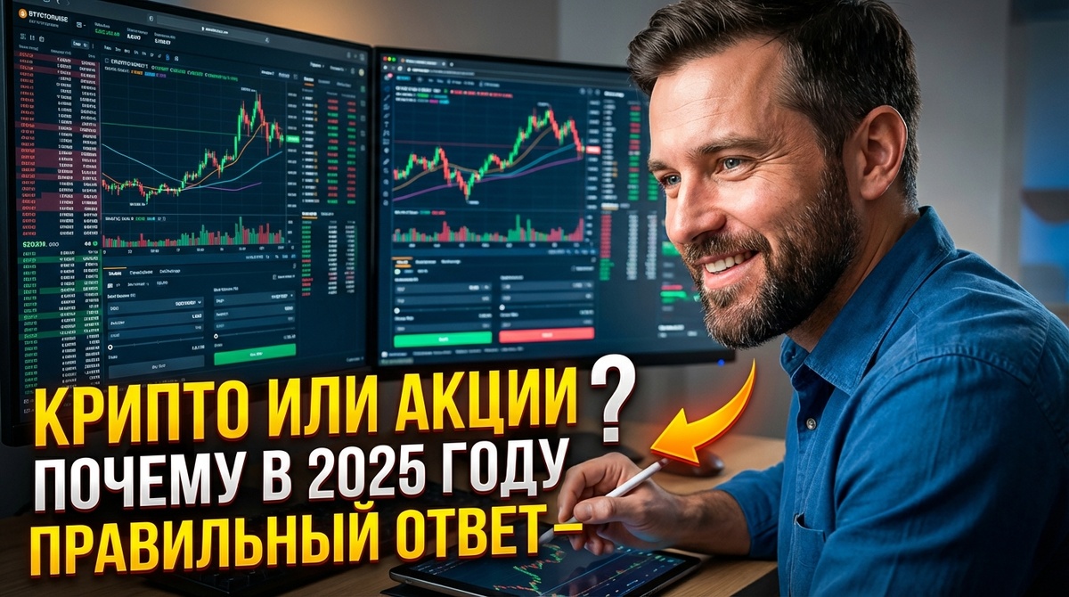 Крипто или акции? Почему в 2025 году правильный ответ – и то, и то