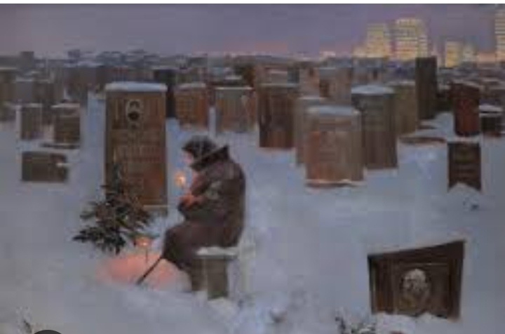 Грустная картина "Новогодняя ночь"...