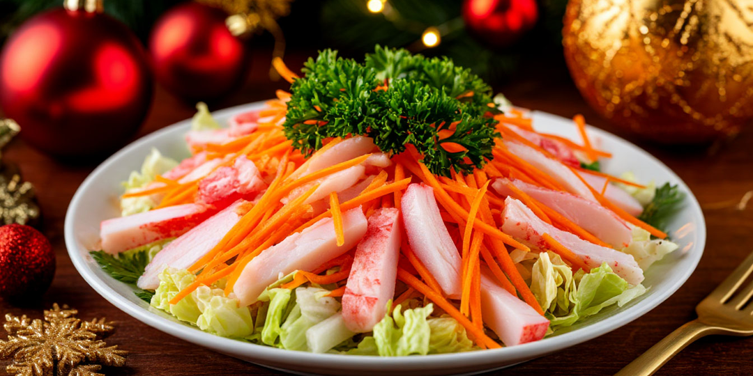 Готовим к Новому году: 10 лучших салатов с крабовыми палочками — от легких до сытных