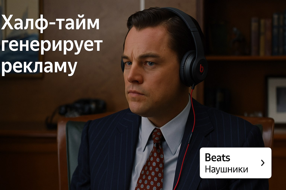 Halftime генерирует объекты продакт-плейсмента и органично вписывает их в сцену учитывая освещение