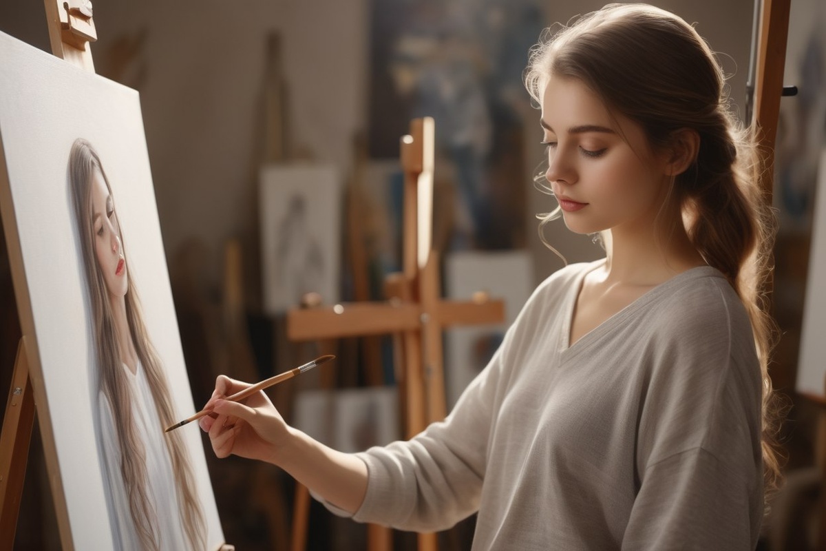 Вот я вполне верю, что она может иметь талант художника. Хотя тут всё вымысел ИИ