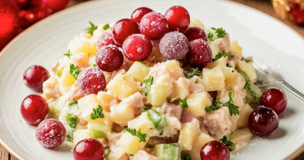 Новый "Оливье" с морозной ноткой