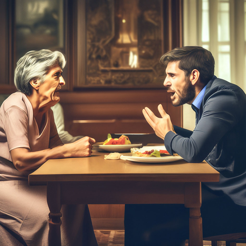 Изображение из соцсетей. Зять с тёщей.