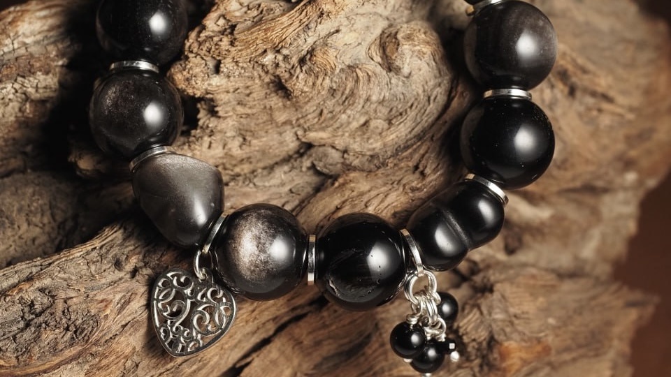 украшения с Обсидианом/браслет/2026