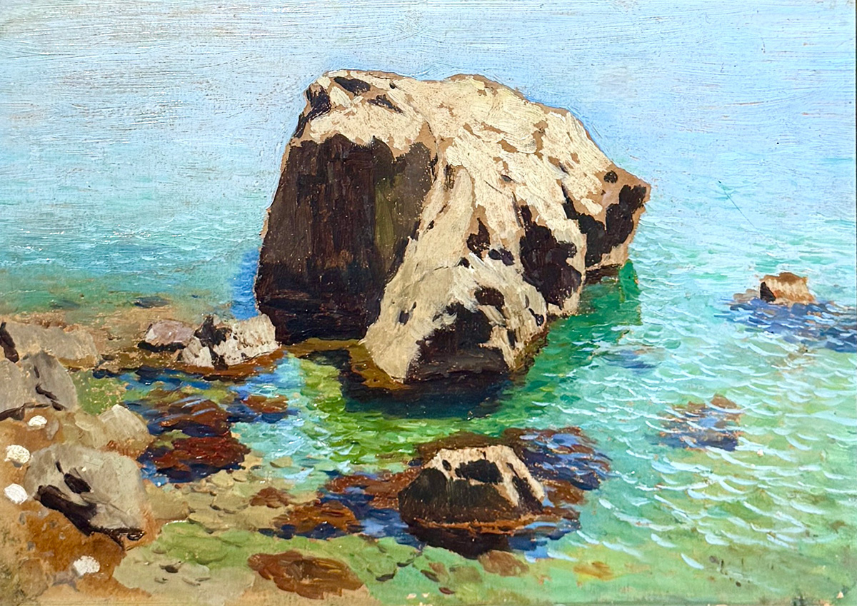 Московский аукционный дом📷Исаак Левитан «Берег моря. Камень» (1886)