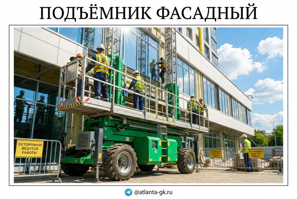 Различные типы фасадных подъемников для выбора.