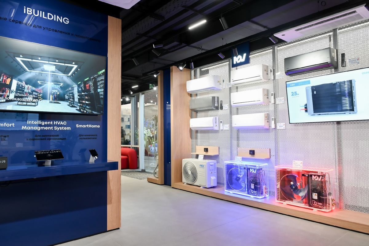 В выставочном зале представлен практически весь ассортимент оборудования MDV