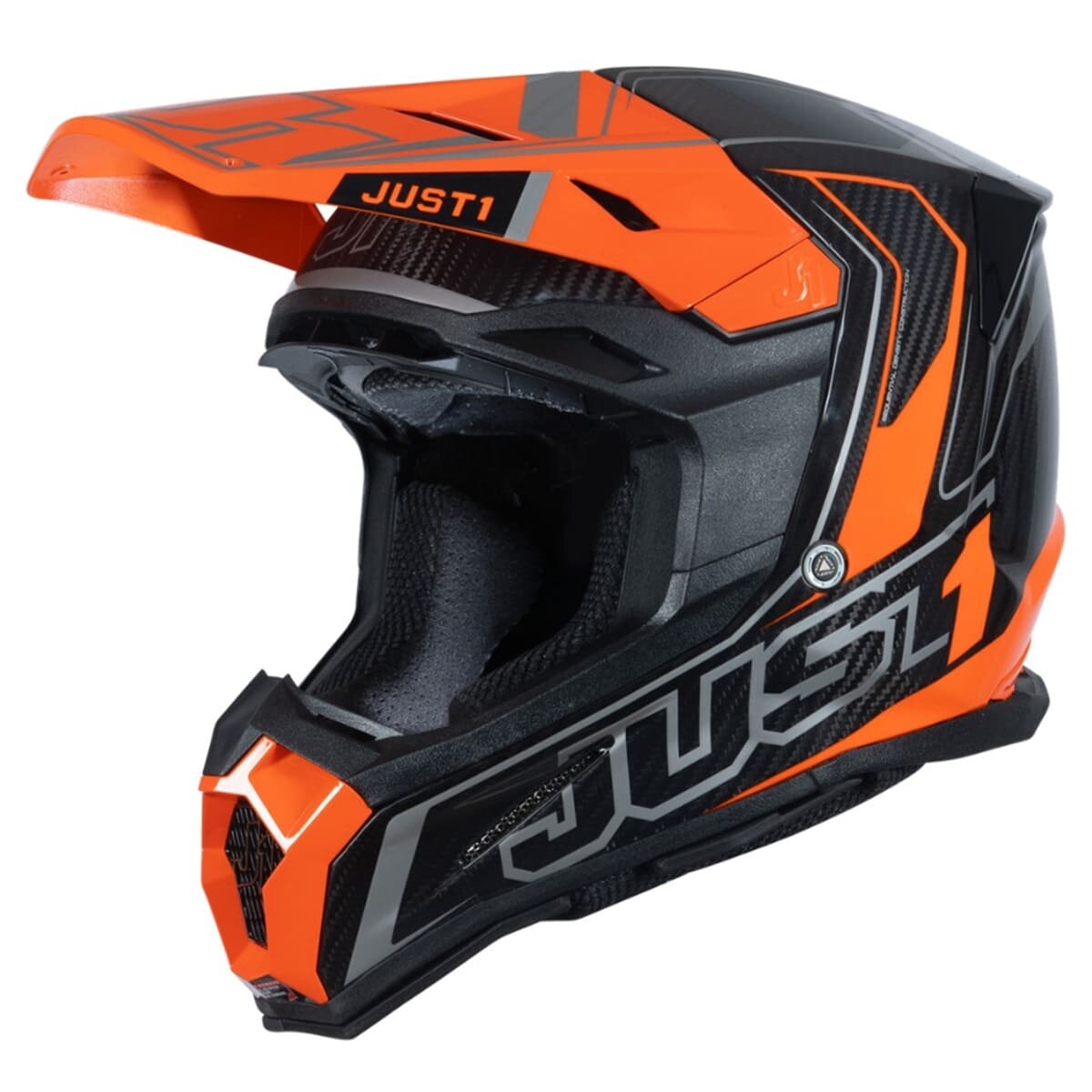 Шлем кроссовый JUST1 J22 Carbon Fluo