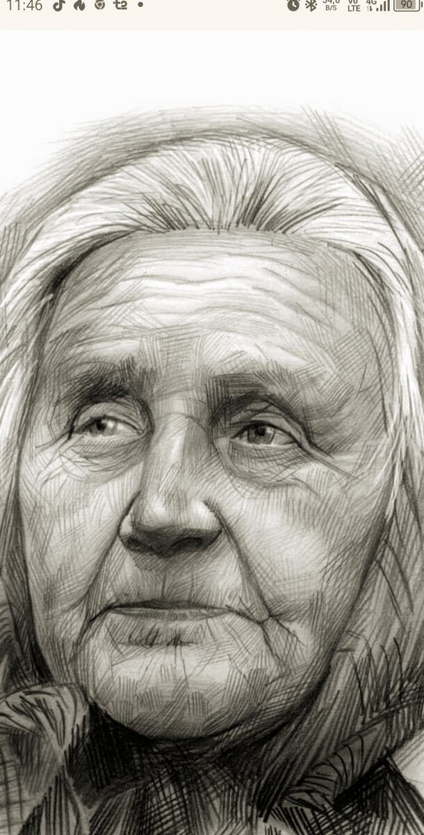 Портрет не самой тёти Дуси, но женщина изображённая на портрете на неё похожа. Взяла для иллюстрации. 