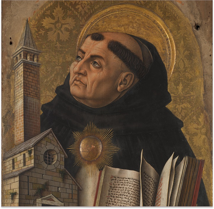 Фома Аквинский. Фрагмент Алтаря Демидова. 1476. Художник – Карло Кривелли (итал. Carlo Crivelli, ок. 1430/35–1494). Лондонская национальная галерея