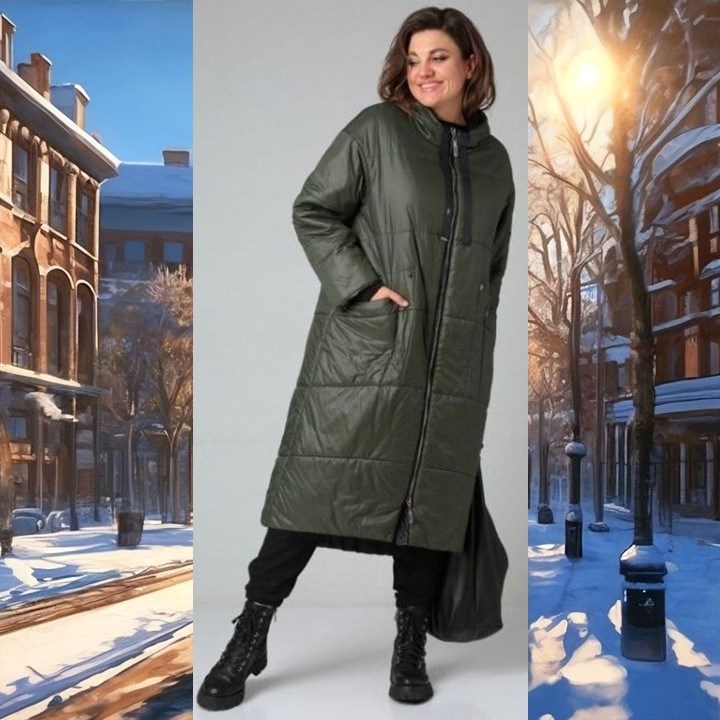 Стеганое пальто