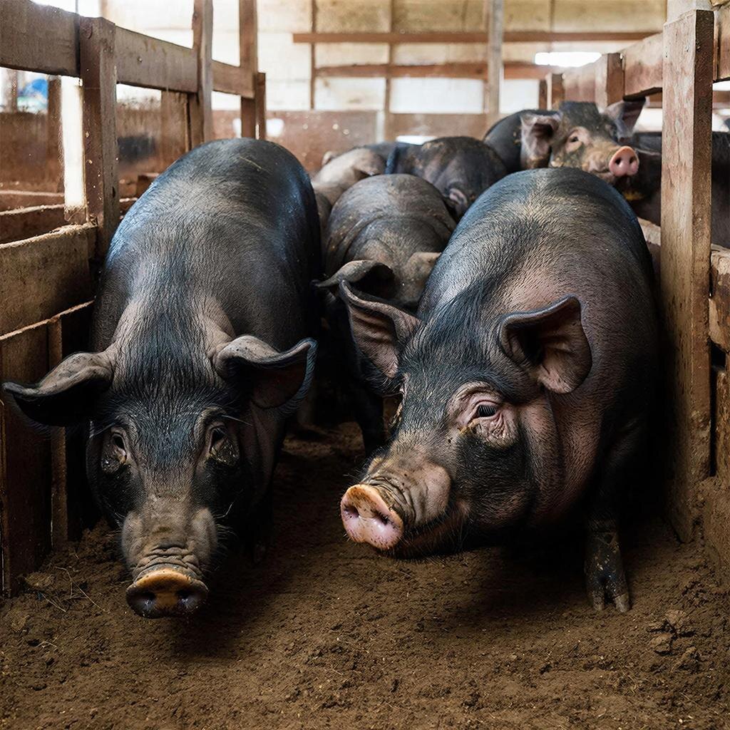 Свинки. Изображение сгенерировано сервисом GigaChat 