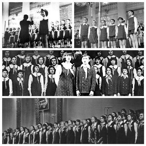 Большой детский хор. 1970-е. Коллаж автора