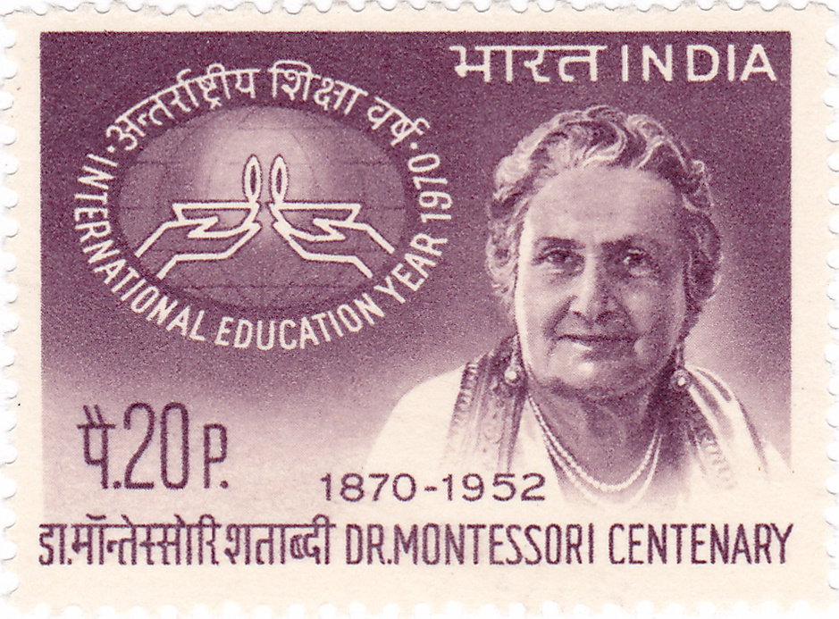 Марка Индии к 100-летию Марии Монтессори