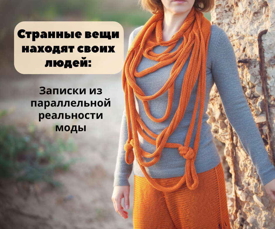 Странный вязаный шарф украшение