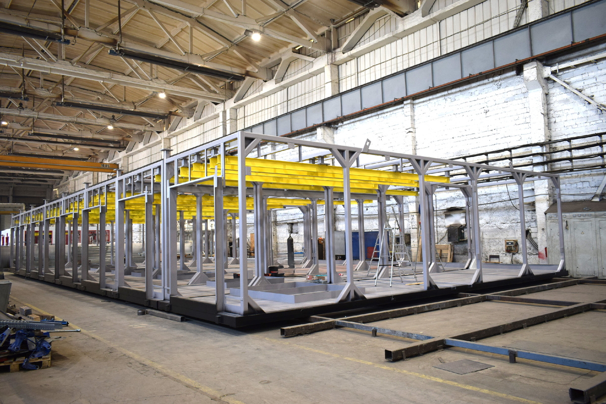 фото станции в стадии сборки