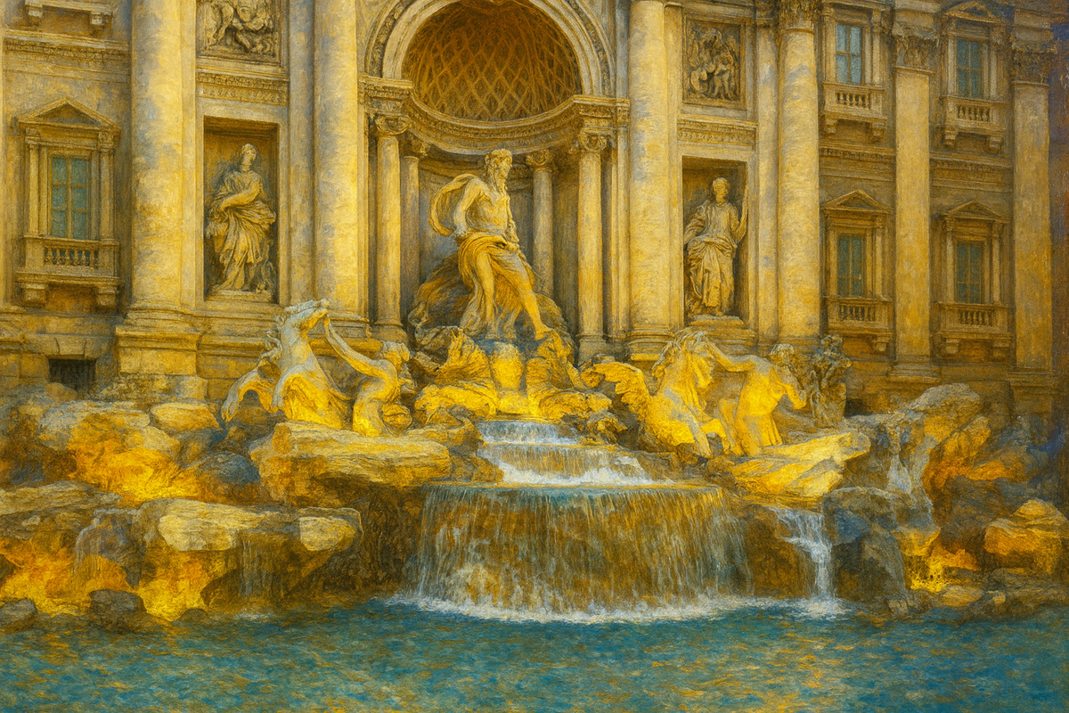 Фонтан Треви в Риме, фото