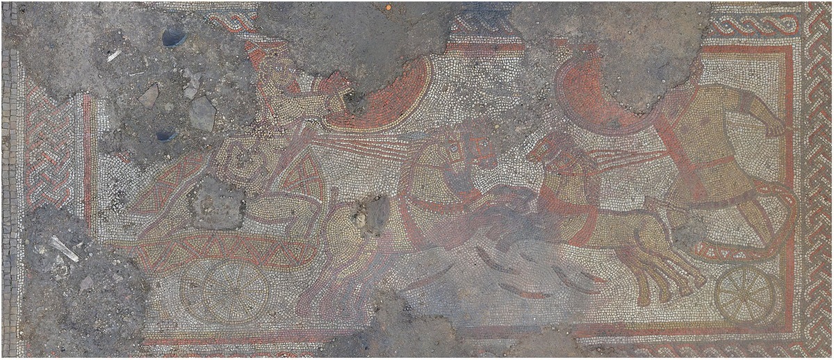    Первая панель Кеттонской мозаики, изображающая поединок Ахиллеса и Гектора