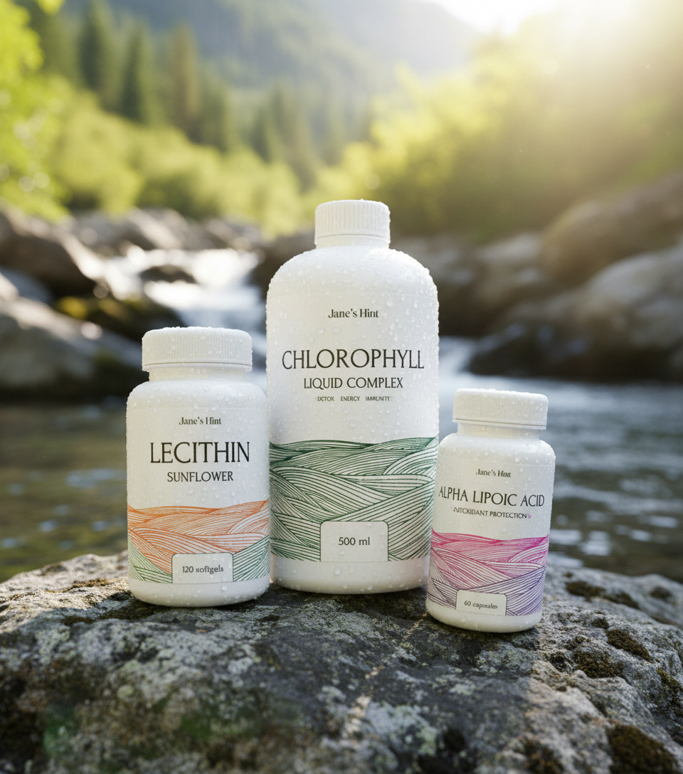 Защита против старения: хлорофилл, лецитин подсолнечный, альфа-липоевая кислота