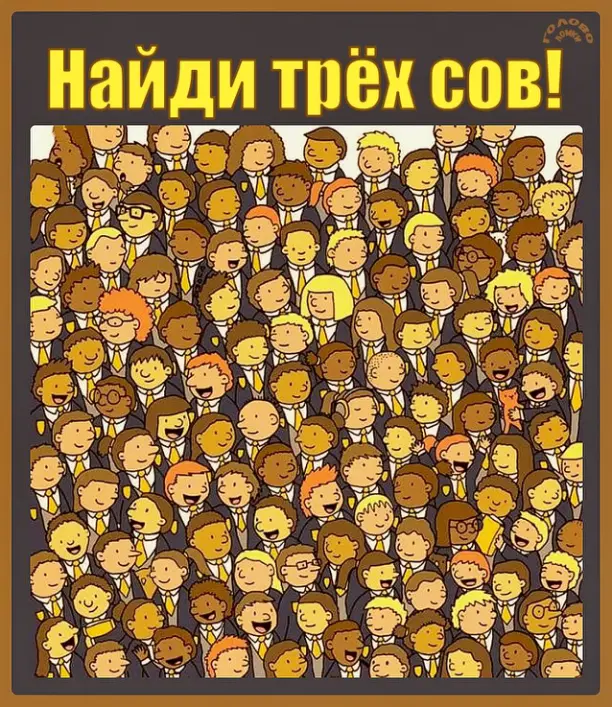 🦉 Совы‑невидимки: найди трёх пернатых хитрецов среди школьников!