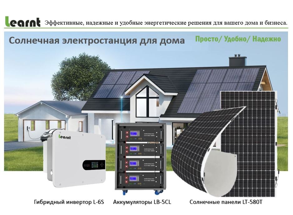 Солнечная электростанция Learnt для дома