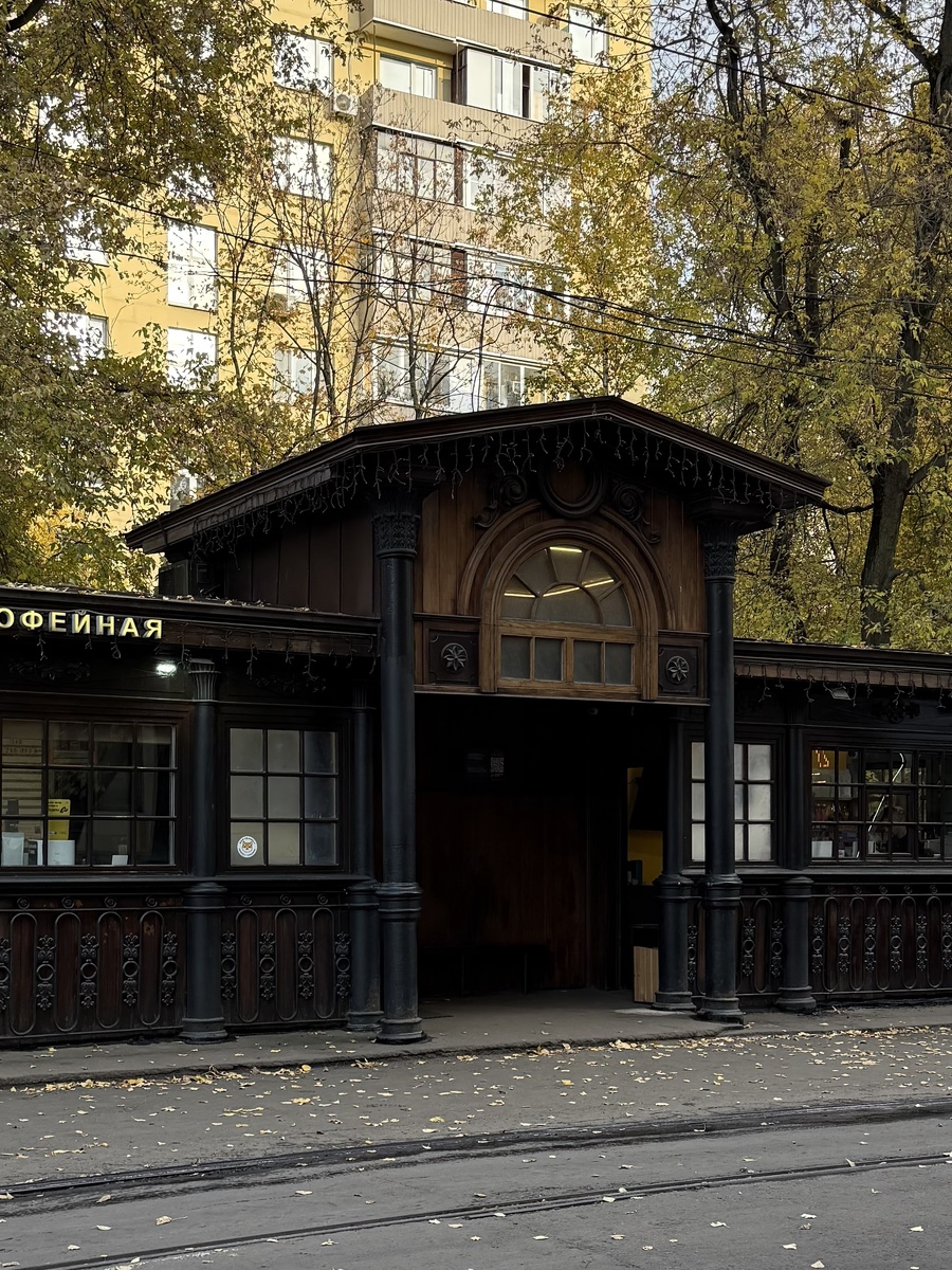 Фото автора канала. Чугунный павильон трамвайной остановки.