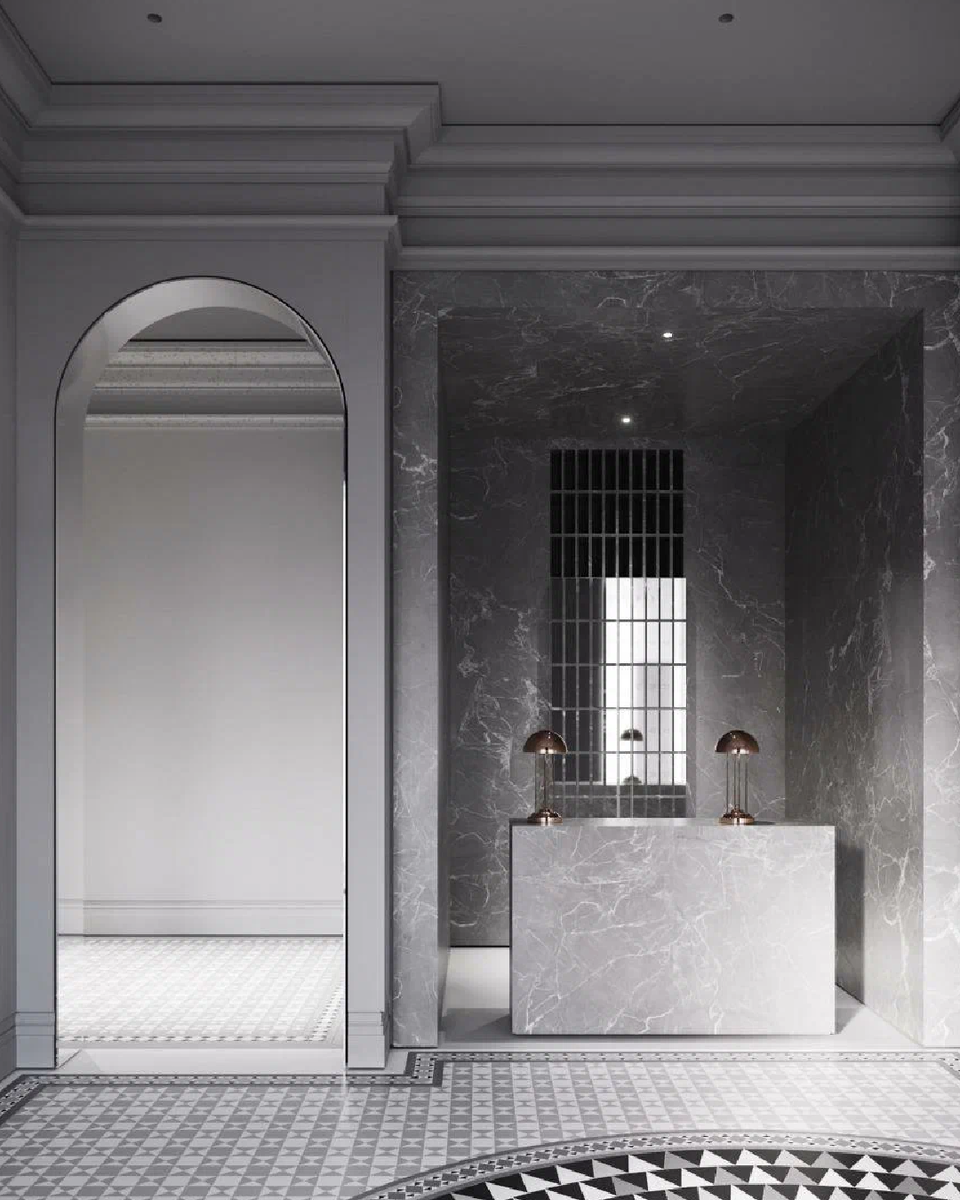 Клубный дом Brodsky: интерьер с отделкой натуральным камнем от INCOM STONE