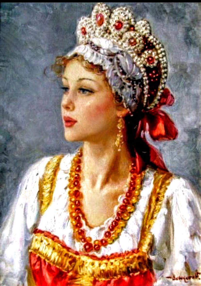 Картина художника Владислава Анатольевича Нагорного из
цикла “Русские красавицы”