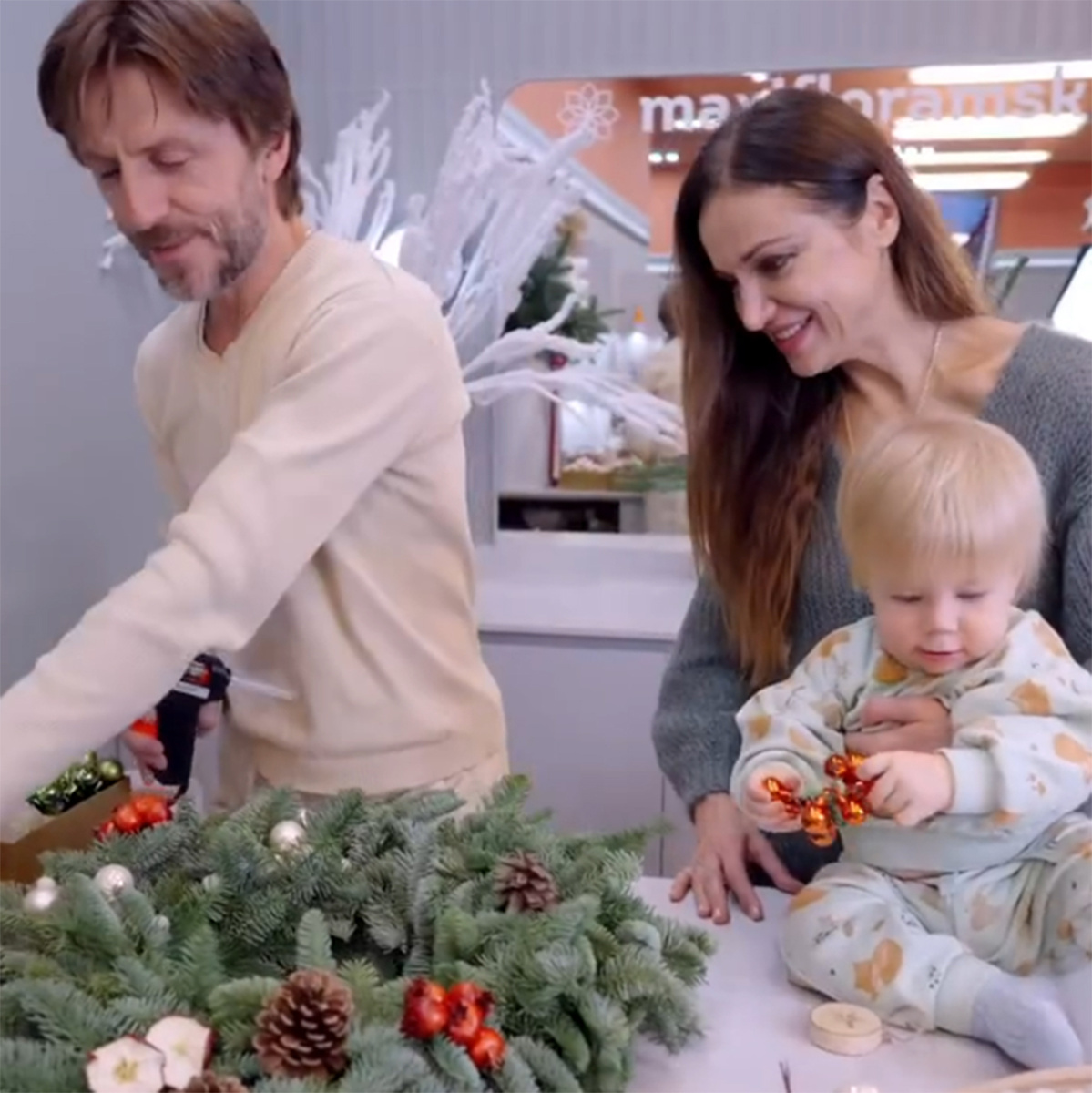 Маргарита Дробязко и Повилас Ванагас с дочкой Николиной. Фото: соцсети Маргариты Дробязко